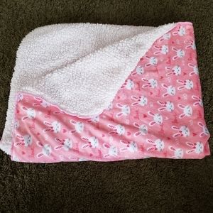 30 inch x 40 inch Baby Blanket - Pink Bunnies